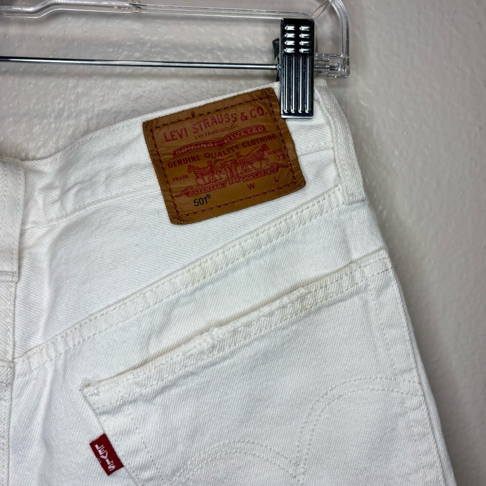 Levi's 501 White Jean Shorts for Women - Picture 3 of 6